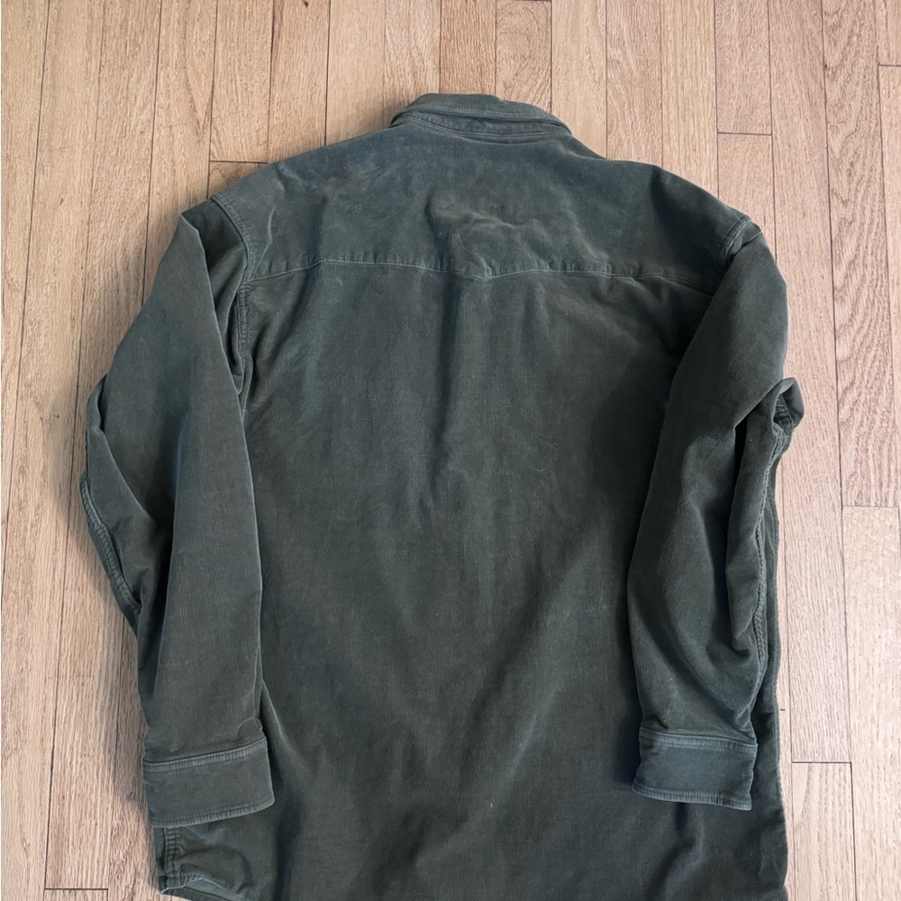 Poncho Men's Olive Green Button-Up Shirt - XL - Picture 2 of 3